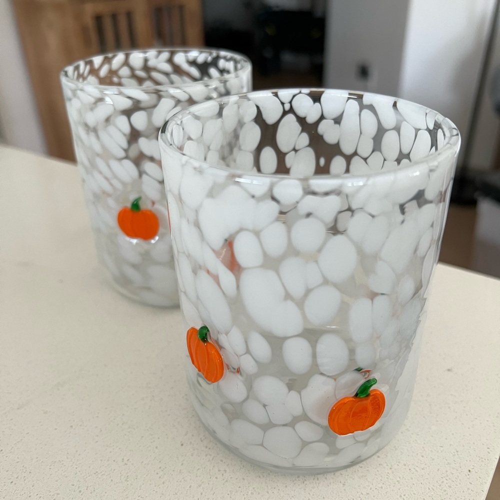 NWT Anthropologie Mystic Juice Pumpkin Glasses